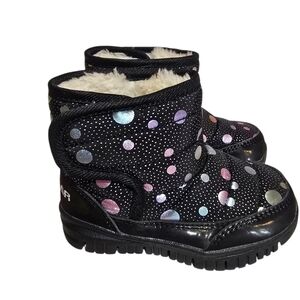 Hobibear Toddler Girl Kids Cozy Polka Dot Warm Snow Boots 6